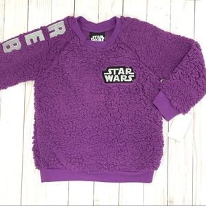 Star Wars Girls Purple Sherpa Rebel Sweatshirt NWT
